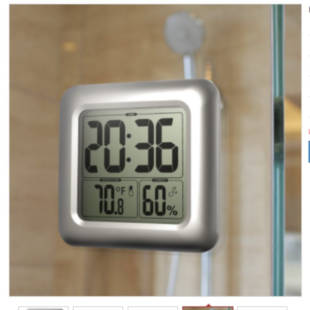 Plastic Wall Clock durable bathroom & waterproof - Picture 4 of 4